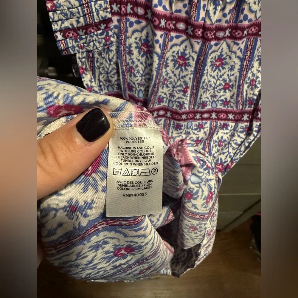 LOFT Multicolor Bohemian Blouse Tank Size Large - Picture 5 of 5